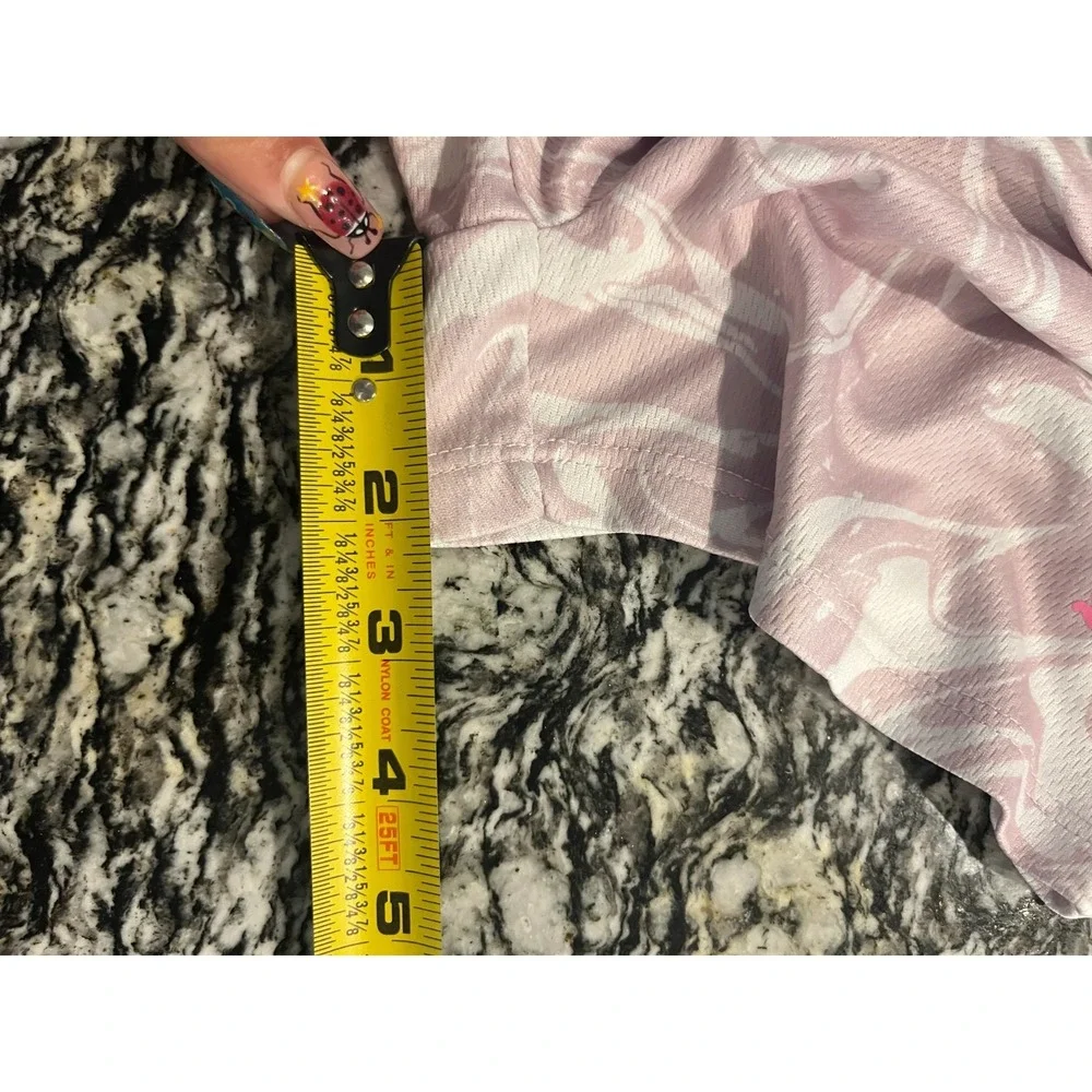 Puma Forever‎ Better Athletic Shorts Girls 6 Pink White Marble Moisture Wicking